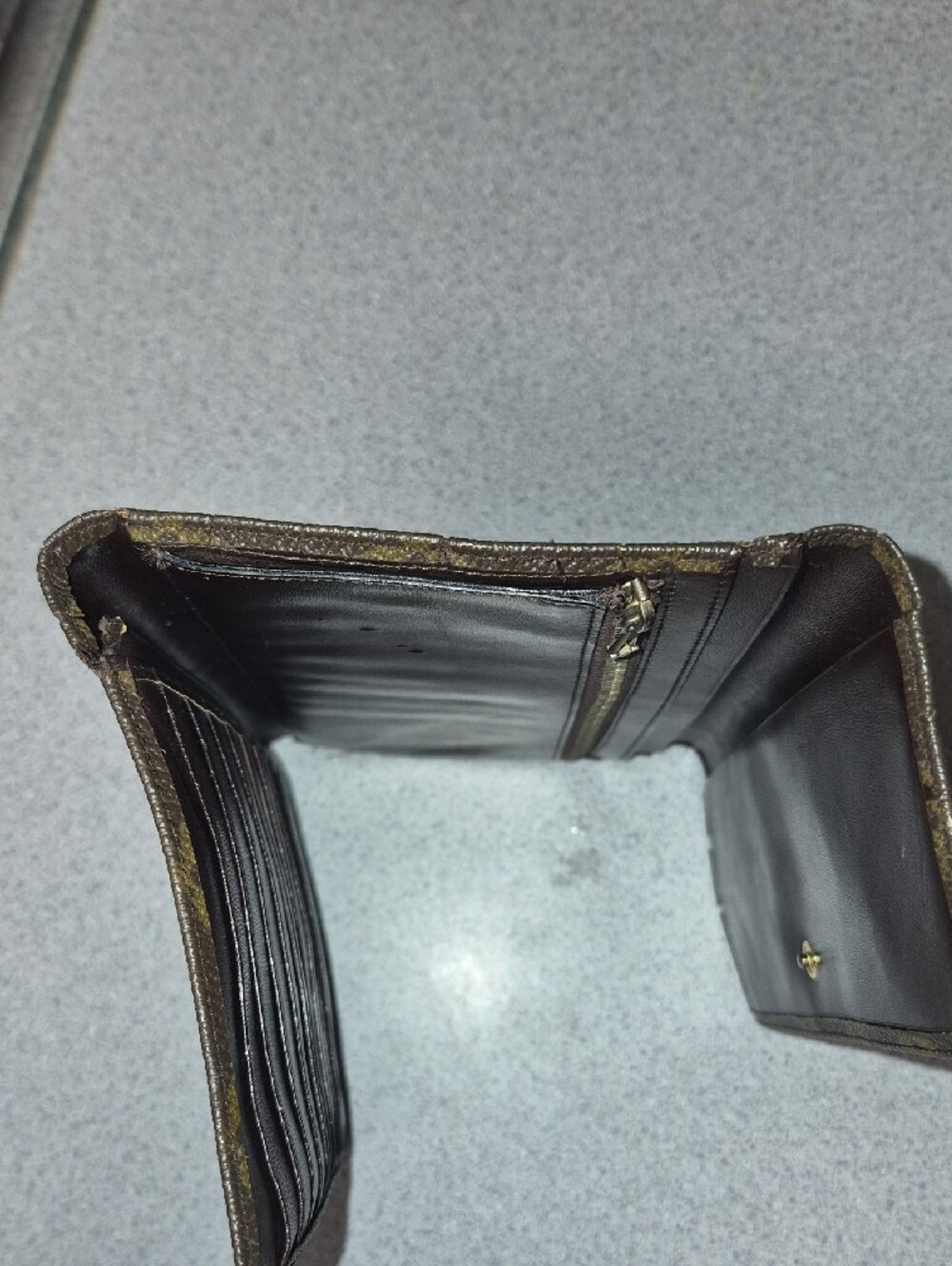 Louis Vuitton Monogram Fold-Over Wallet in Brown and Tan - Picture 4 of 9